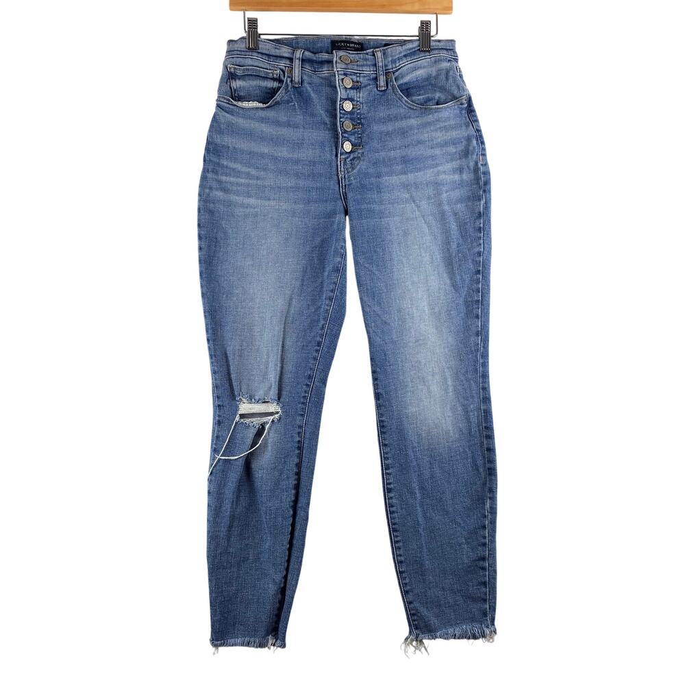 Lucky Brand Bridgette High Rise Skinny Jeans Womens 10/30 Ankle Stretch Fading